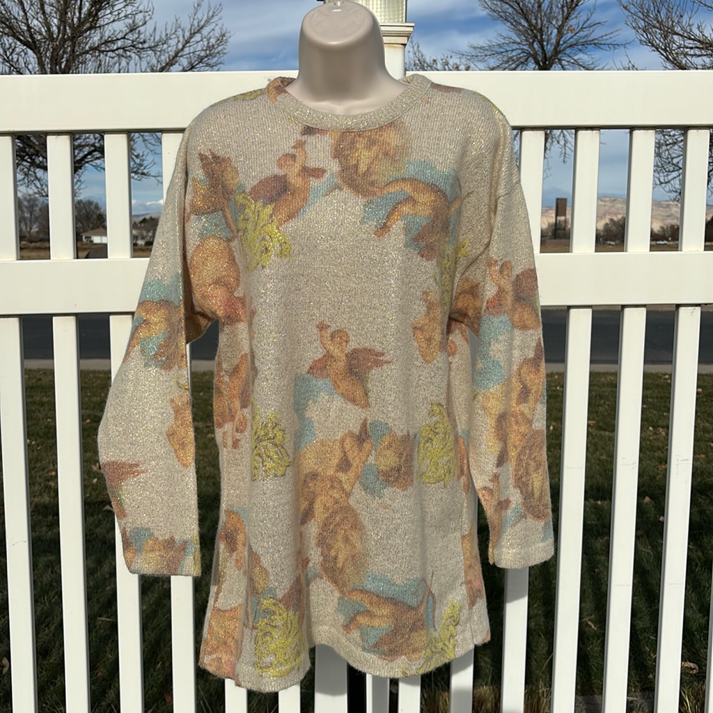 Angel Sweater, Made In Italy, Lambswool, Angora, Rabbit , Size M